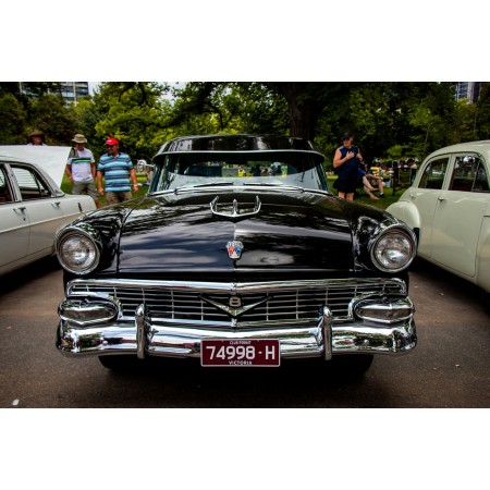 Black Classic Car ford fairlane crown victoria skyliner 24"x16" Photographic Print Poster