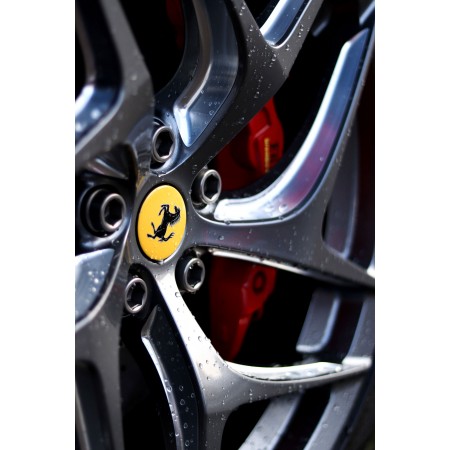 Silver Ferrari Car Wheel 24"x36" Photographic Print Poster