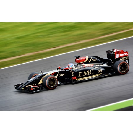 Time Lapse Photography Of Formula 1 Car 24"x16" Photographic Print Poster