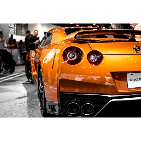 Gold Nissan Sports Car 24"x16" Photographic Print Poster