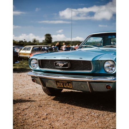 Blue Ford Mustang 24"x30" Photographic Print Poster