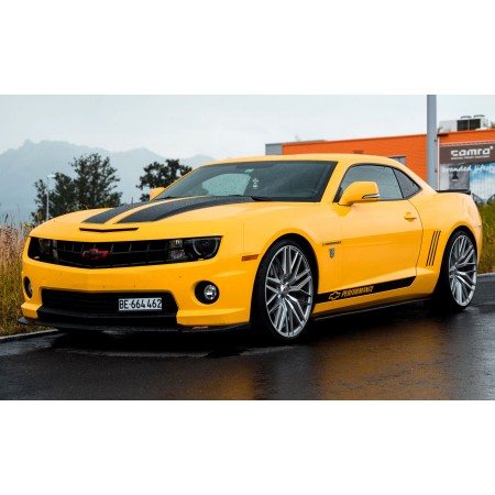 Yellow Chevrolet Coupe Close-Up Photography 24"x15" Photographic Print Poster