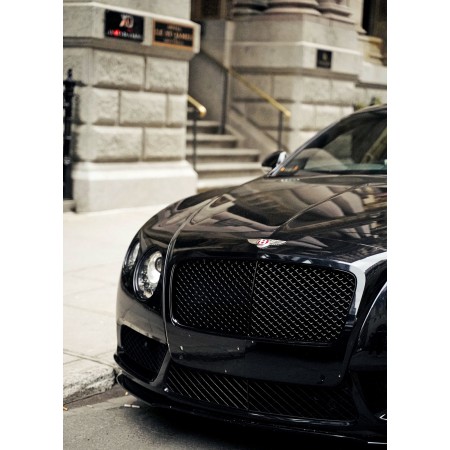 Black Bentley Continental GT front 24"x33" Photographic Print Poster