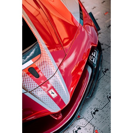 Red Ferrari, auto, luxury Vehicle 24"x16" Photo Print Poster