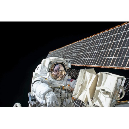 Photography Of Astronaut Beside Satellite 24"x16" Photographic Print Poster