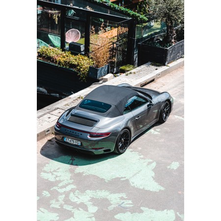 Porsche 911 GT2 Parked On Sidewalk During Daytime 24"x36" Photographic Print Poster