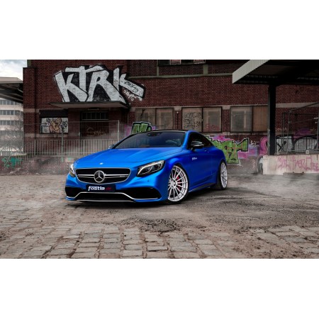 mercedes amg s63 4matic Parked Near Brown Brick Building 24"x15" Photographic Print Poster