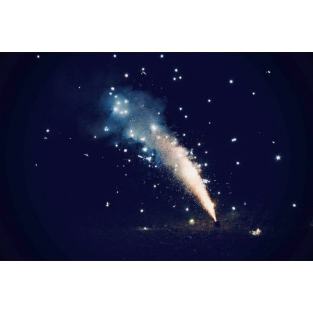 Fireworks During Night 24"x16" Photographic Print Poster