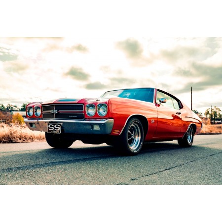 Chevrolet Camaro SS red side 24"x16" Photographic Print Poster