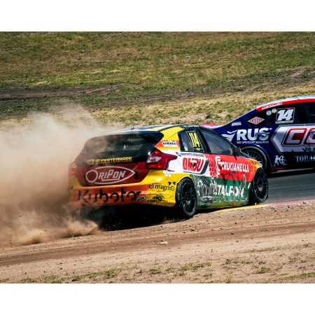 Racing cars collision 24"x18" Photo Print Poster