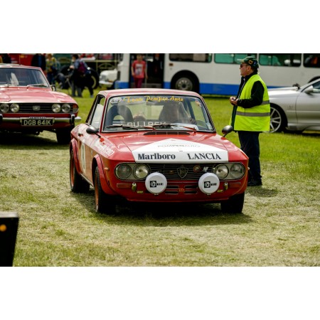 Lancia Fulvia Marlboro On Green Grass Field 24"x16" Photographic Print Poster