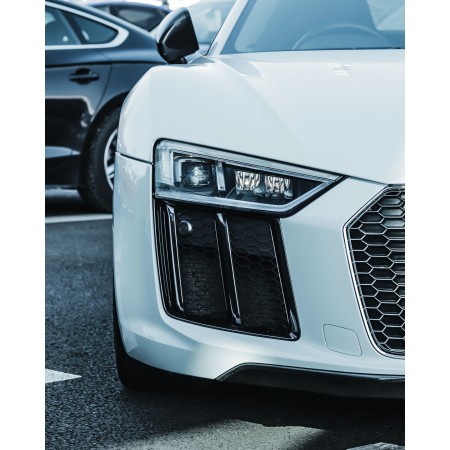 Close-Up Photo Of White Car 24"x30" Photographic Print Poster