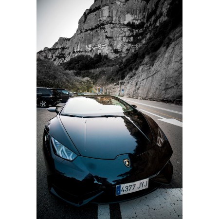 Black Lamborghini Aventador Coupe 24"x36" Photographic Print Poster
