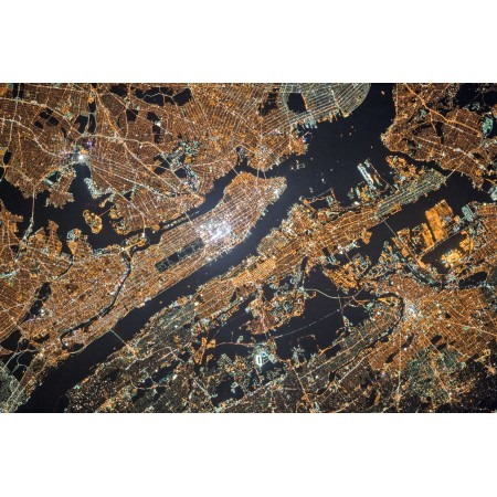 Satellite View Of Earth'S Surface 24"x16" Photographic Print Poster