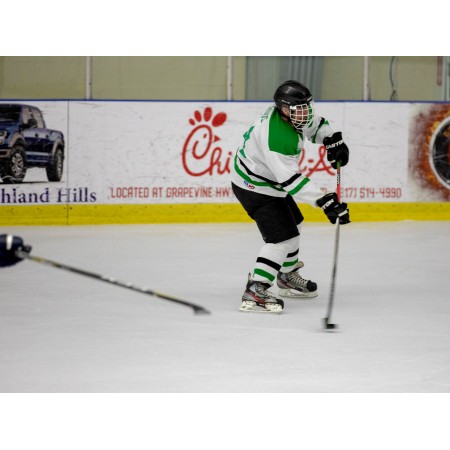 Hockey Player On Ice Court 24"x18" Photographic Print Poster