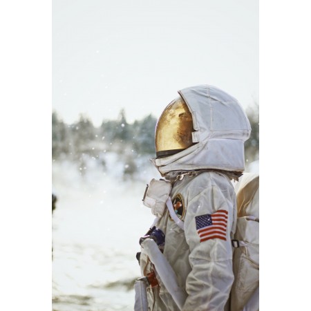 Astronaut With White Background 24"x36" Photographic Print Poster