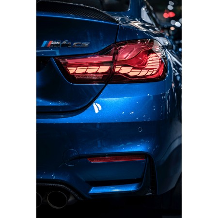 Blue Bmw M4 Cs Car 24"x36" Photographic Print Poster