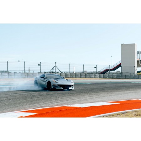 Silver Car On Road 24"x16" Photographic Print Poster