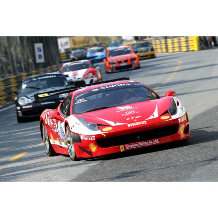 Race Cars On Road 24"x16" Photographic Print Poster