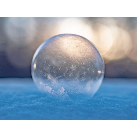 Clear Glass Ball 24"x18" Photographic Print Poster
