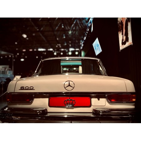 White Mercedes Benz Car In A Room 24"x18" Photographic Print Poster