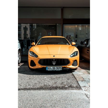 Orange Maserati Car 24"x36" Photographic Print Poster