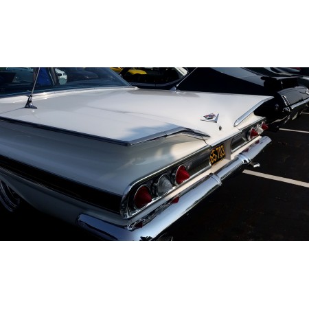 White Cadillac old timer, vintage Coupe 24"x14" Photo Print Poster