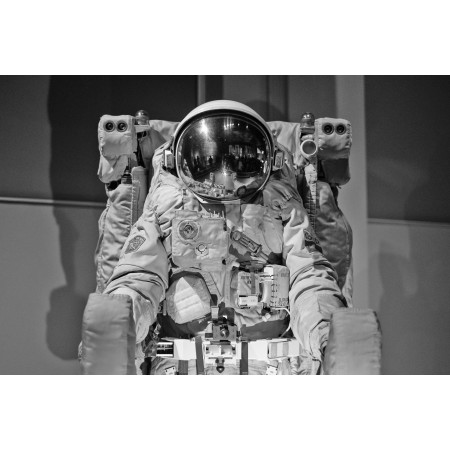 Grayscale Photography Of Astronaut 24"x16" Photographic Print Poster