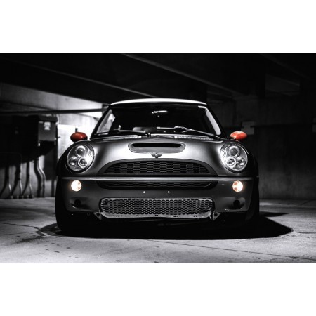 Gray Mini Car front 24"x16" Photo Print Poster