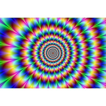 Trippy Stoner.  Photographic Print Poster Optical Illusion Psychedelic Colors - Art Print