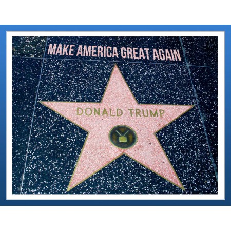 Make America Great Again Photographic Print Poster Political Art Prints Hollywood Walk Fame Star