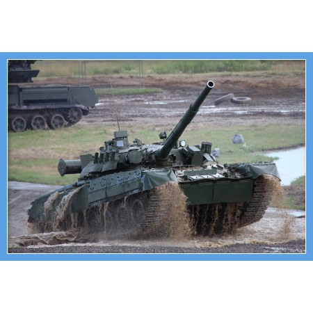 Battle Tank T-80U Photographic Print Poster Military Art Russian Military Might Art Print