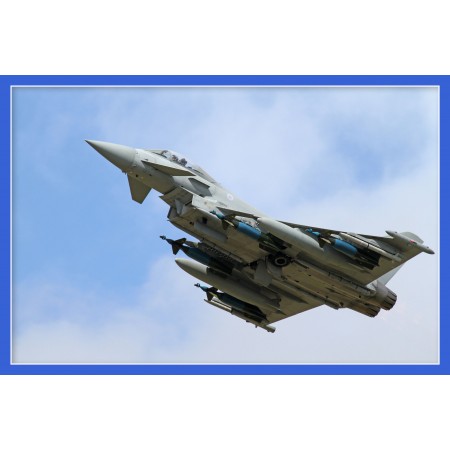 Typhoon. Photographic Print Poster Military Art Posters Euro Fighter Art Print with 3D Frame Effect