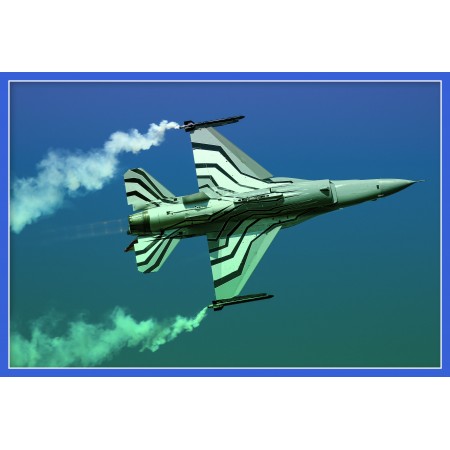 F-16 Fighting Falcon. Photographic Print Poster Supersonic Multirole Fighter aircraft Art Print photo