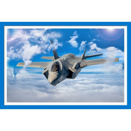 Lockheed Martin F-35 Large Poster Military. Lightning, combat aircraft, stealth multirole fighters