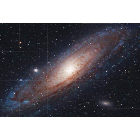 Universe Astronomy Photographic Print Poster The Famous External Andromeda Galaxy M31 , neutral hydrogen. Art Print photo