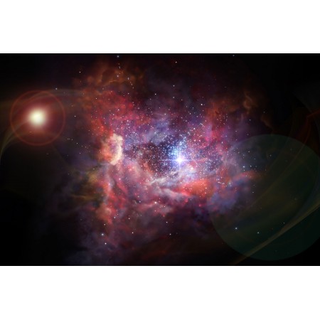 Dusty Distant Young Galaxy A2744 YD4 24"x36" Photo Poster Universe Astronomy