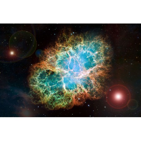Crab Nebula, Photographic Print Poster Universe Astronomy Supernova remnant constellation of Taurus. Art Print