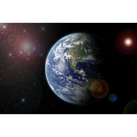North America from a Million Miles Away Photographic Print Poster Universe Astronomy Space Earth  View 