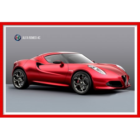 Alfa Romeo 4C. Photographic Print Poster Italian Sports Cars Art Print creative photo