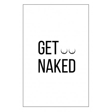 Get Naked Bathroom Large Poster Funny Posters Wall Art Decor. Art Print