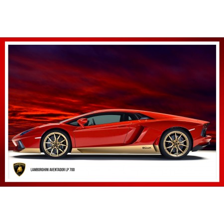 Lamborghini Photographic Print Poster Italian Sports Cars Aventador LP 700 4 Miura Homage LB834 2016. Art Print