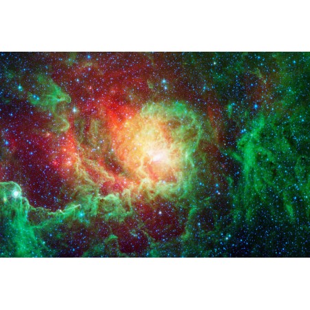 Lagoon nebula 24"x36" Poster Universe Astronomy NASA Spitzer Space Telescope