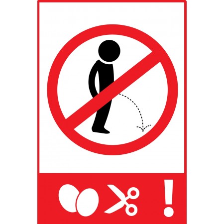 Fun Poster No Peeing Zone. Art Print Poster