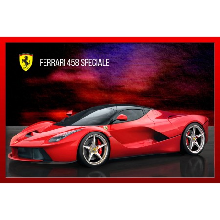 Ferrari Large Poster Sports Cars 4.5-liter V8 458 Speciale. Art Print Photo