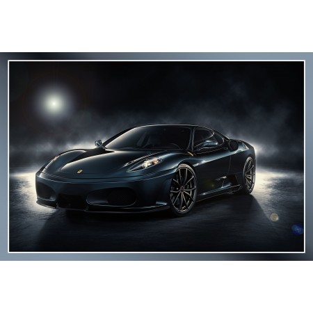 Ferrari F-430. Photographic Print Poster Luxury Cars Black. Art Print