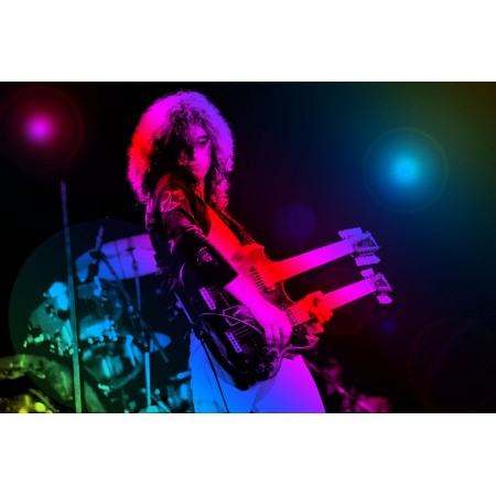 Jimmy Page 24"x36" Photographic Print Poster Rock Stars Led Zeppelin Art Print