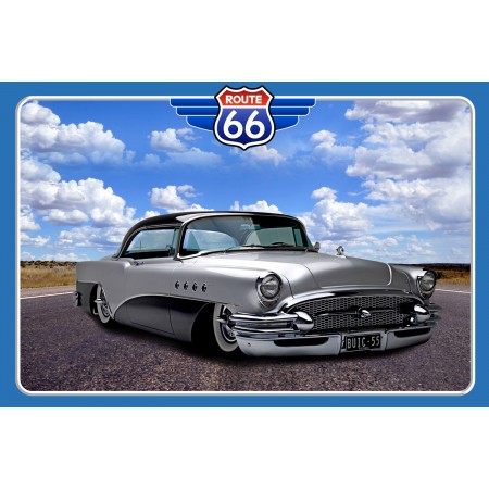 1955 BUICK CENTURY, Photographic Print Poster American Vintage Classic Cars Road trip Route 66 Detroit