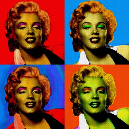 Famous People Andy Warhol Style Marilyn Monroe creative Art Print