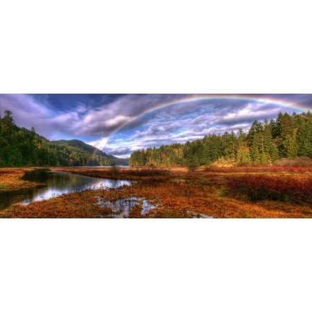 Goldstream Provincial Park 60"x24" Photographic Print Poster The World's Most Incredible Scenery Rainbow Panorama